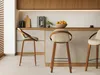Chaise de bar design HODA - noyer / beige Voir les images du produit 7