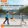 Children and a dog playing near a pool, with a fence in the background. Voir les images du produit