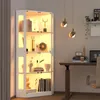 VOWNER Eckdisplay-Schrank mit Glastüren, Beleuchtete Produktbild-Vorschau 1