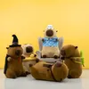 Mascotte grande peluche giocattolo capibara con sciarpa 100 Anteprima dell’immagine prodotto 10