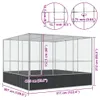 vidaXL Voliéra stříbrná 311x307x212 cm ocel Náhled obrázku produktu 7