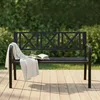 Relaxdays Gartenbank aus Metall, 2-Sitzer, robust, für Produktbild-Vorschau 3