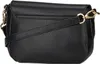 A black leather crossbody bag is shown from the back. Podgląd zdjęcia produktu