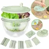 2-in-1 Salatschleuder, Multifunktionaler Gemüseschneider Produktbild-Vorschau 1