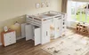Lit mezzanine 140 x 200 cm en pin massif et MDF avec Voir les images du produit 16