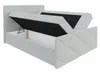Bett mit Matratze und Lattenrost HALKA – 160x200, hellgrau Produktbild-Vorschau 2