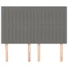 Kopfteile 4 Stk. Dunkelgrau 72x5x78/88 cm Stoff Produktbild-Vorschau 3