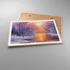 Gerahmtes Poster - Rahmen in heller Eiche - Brücke Schnee Produktbild-Vorschau 3