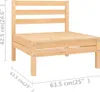 vidaXL 13-tlg. Garten-Lounge-Set Massivholz Kiefer Produktbild-Vorschau 6