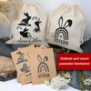 Oster- Baumwollbeutel-Set mit süßen Hasenmotiven und Produktbild-Vorschau 8