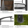 Pavilon na grilování Asado 2,4x1,5x2,34 m - šedý Náhled obrázku produktu 6