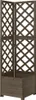 vidaXL Traliccio d'angolo con fioriera grigio 40x40x150cm Anteprima dell’immagine prodotto 6