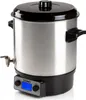 A studio shot of a silver and black electric pot with a digital display and a spigot. Podgląd zdjęcia produktu