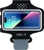 A black sport armband with a phone inside, shown against a white background. Náhled obrázku produktu