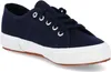 A single navy blue Superga sneaker with a white sole and brown outsole is shown against a white background. Produktbild-Vorschau