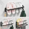 Portasciugamani da bagno in alluminio, nero opaco, 50 cm Anteprima dell’immagine prodotto 6