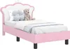 vidaXL Kinderbettgestell mit Kopfteil Rosa 70 x 140 cm PU Produktbild-Vorschau 1