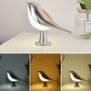15cm Silber Vogel LED Nachtlicht USB LED Schreibtischlampe Produktbild-Vorschau 2