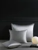 Jedwabna poszewka na poduszkę 50x70 cm - szara, 100% jedwab Podgląd zdjęcia produktu 2