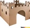 Kinder Spielhaus Burg Spielburg Pappe Bastelkarton Haus Produktbild-Vorschau 3