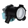 A close-up view of a washing machine drain pump. Produktbild-Vorschau