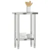 vidaXL Piano di lavoro per cucina 55x30x85 cm in acciaio Anteprima dell’immagine prodotto 4