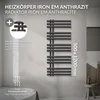 LuxeBath Design Badheizkörper, 500x1200 mm, Anthrazit, Produktbild-Vorschau 2