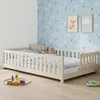 Kinderbett Bodenbett mit Rausfallschutz & Lattenrost Produktbild-Vorschau 1