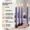 LED Stabkerzen Echtwachs lila 4 Stück, mit Timer und Produktbild-Vorschau 9