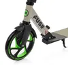 Close-up of the front wheel and part of the frame of a kick scooter. Náhled obrázku produktu