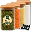 Vorratsdosen Glas mit Bambusdeckel 4er-Set je 1,5 l, große Produktbild-Vorschau 1