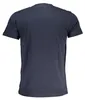 Elegantes Herren T-Shirt Blau mit Rundhals und Print-Design Produktbild-Vorschau 2