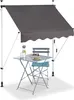 Relaxdays Klemmmarkise Balkon, Handkurbel, Produktbild-Vorschau 1