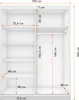 Schwebetürenschrank Kleiderschrank Schrank 150cm mit Produktbild-Vorschau 7