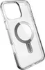 A clear phone case with a magnetic ring for MagSafe charging. Produktbild-Vorschau
