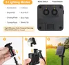 Collage of product features and instructions for solar powered string lights. Produktbild-Vorschau