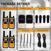 A collage of images showing the contents of a package for Retevis RB648 walkie-talkies. Produktbild-Vorschau