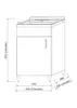 Lavatoio con mobile 45x50 cm bianco lucido con asse inclusa Anteprima dell’immagine prodotto 9