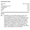 Nutritional information and ingredients list for a food product. Produktbild-Vorschau