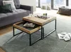 Couchtisch Set Lubao | 2-teilig | Eiche massiv schwarz Produktbild-Vorschau 5
