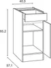 Optifit Küchenzeile ohne Geräte Luca932 210 cm weiß matt Produktbild-Vorschau 4