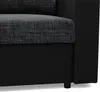 Sofa 3-Sitzer  mit Schlaffunktion LUNA, Schwarz + Schwarz Produktbild-Vorschau 3