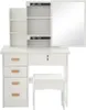 , Schminktisch Weiß Schlafzimmermöbel Vanity Set Produktbild-Vorschau 1