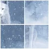 Poster - Poster ohne Rahmen - Weiß Wolf Schnee - 50x50 cm - Produktbild-Vorschau 8