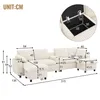 Merax U-Form Ecksofa mit 2 Hockern, USB-, Type-C, Produktbild-Vorschau 6