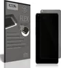 A product packaging for a screen protector is shown next to a smartphone with the screen protector applied. Produktbild-Vorschau