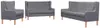 vidaXL 3-tlg. Sofa-Set Stoff Grau Produktbild-Vorschau 7