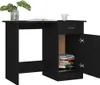 A black desk with an open cabinet and books inside. Anteprima dell’immagine prodotto