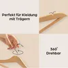 20 Kleiderbügel aus Holz mit Steg - 360° Drehbarer Haken Produktbild-Vorschau 5