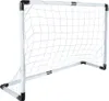 A white soccer goal with a net, isolated on a white background. Voir les images du produit